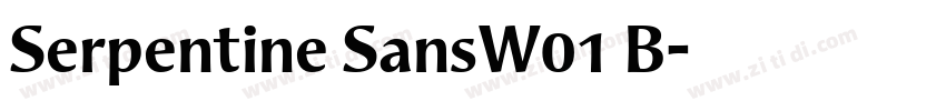 Serpentine SansW01 B字体转换